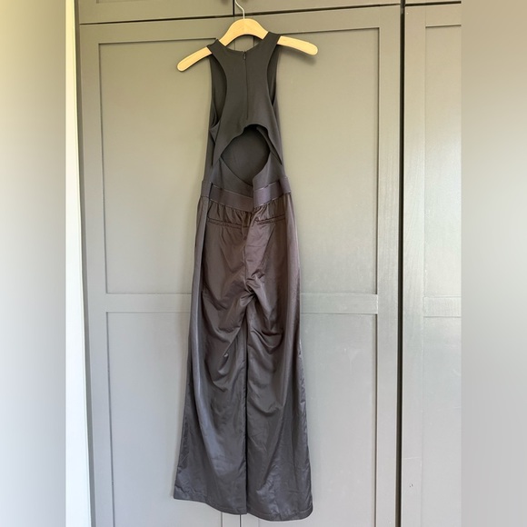 NWT • Victoria Secret VSX Lux Glossy Sport Wide-Leg Black Jumpsuit • S - Picture 8 of 10